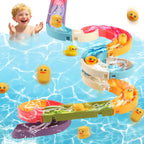 Sensory Bath Toy for Toddlers – Duck Slide Water Track with Moving Ducks for Fun Cause-and-Effect Play