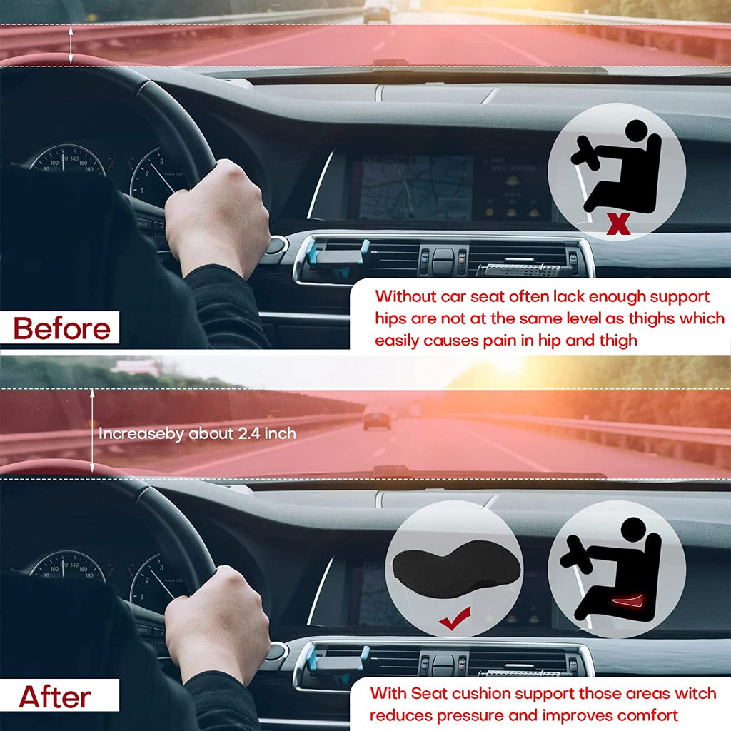 Driver’s Car Seat Cushion | Adult Car Booster Pad