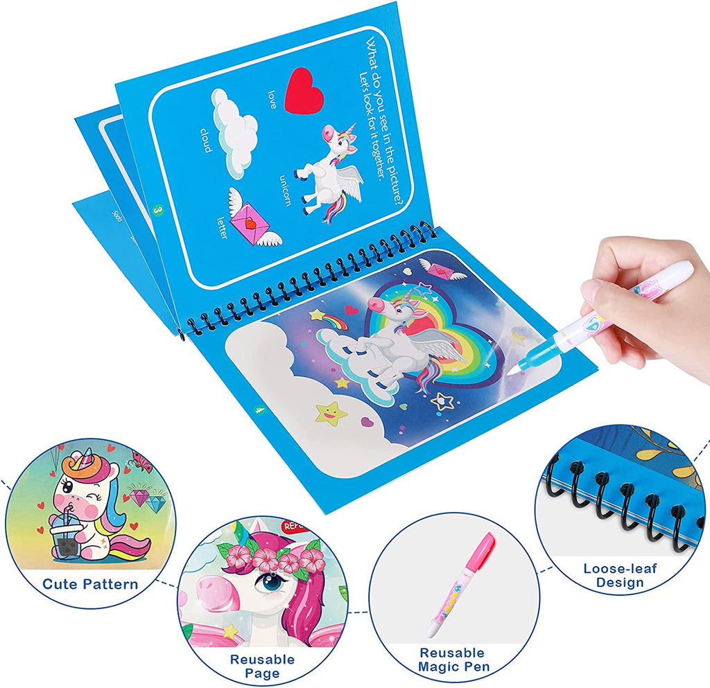 Magic Water Book -  Colour with water - Colouring book