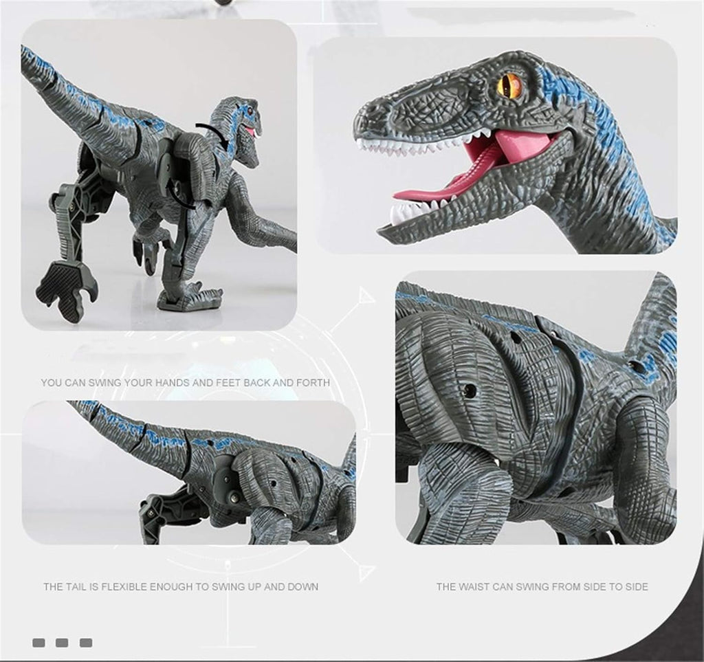 Remote Control Dinosaur Robot – Lifelike Velociraptor Toy with Sound, Lights & Realistic Movements