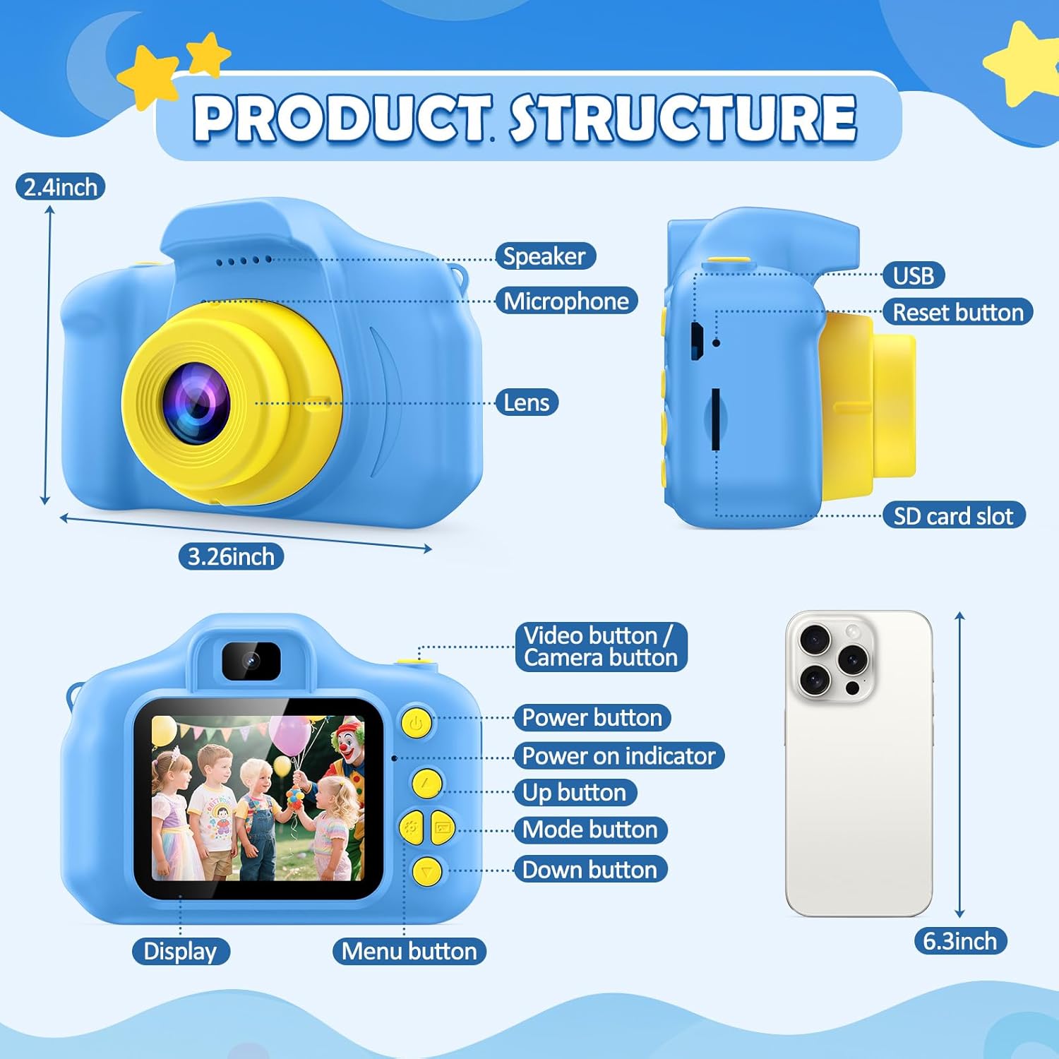 Kids Digital Camera – KiddoSnap Interactive Toy Camera for 3-5 Year Olds with HD Video, Dual Lens & Durable Design