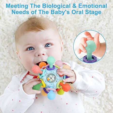 Baby Teething Toy | BPA-Free Silicone, Soft Textures & Bright Colors for Sensory Development
