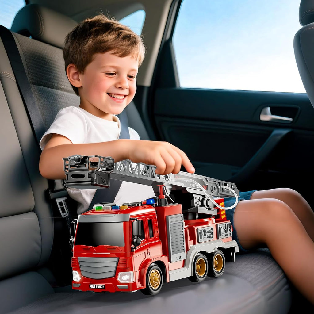 Firefighter Truck Toy for Kids – Light-Up Fire Engine with Sounds, Ladder & Rescue Accessories