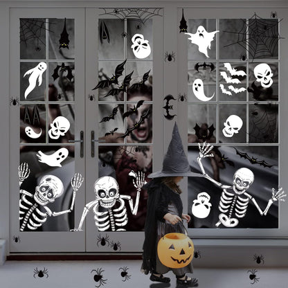 Halloween Window Clings Decor | Double-Sided, Removable Stickers for Indoor Party Decorations & Home Halloween Decor