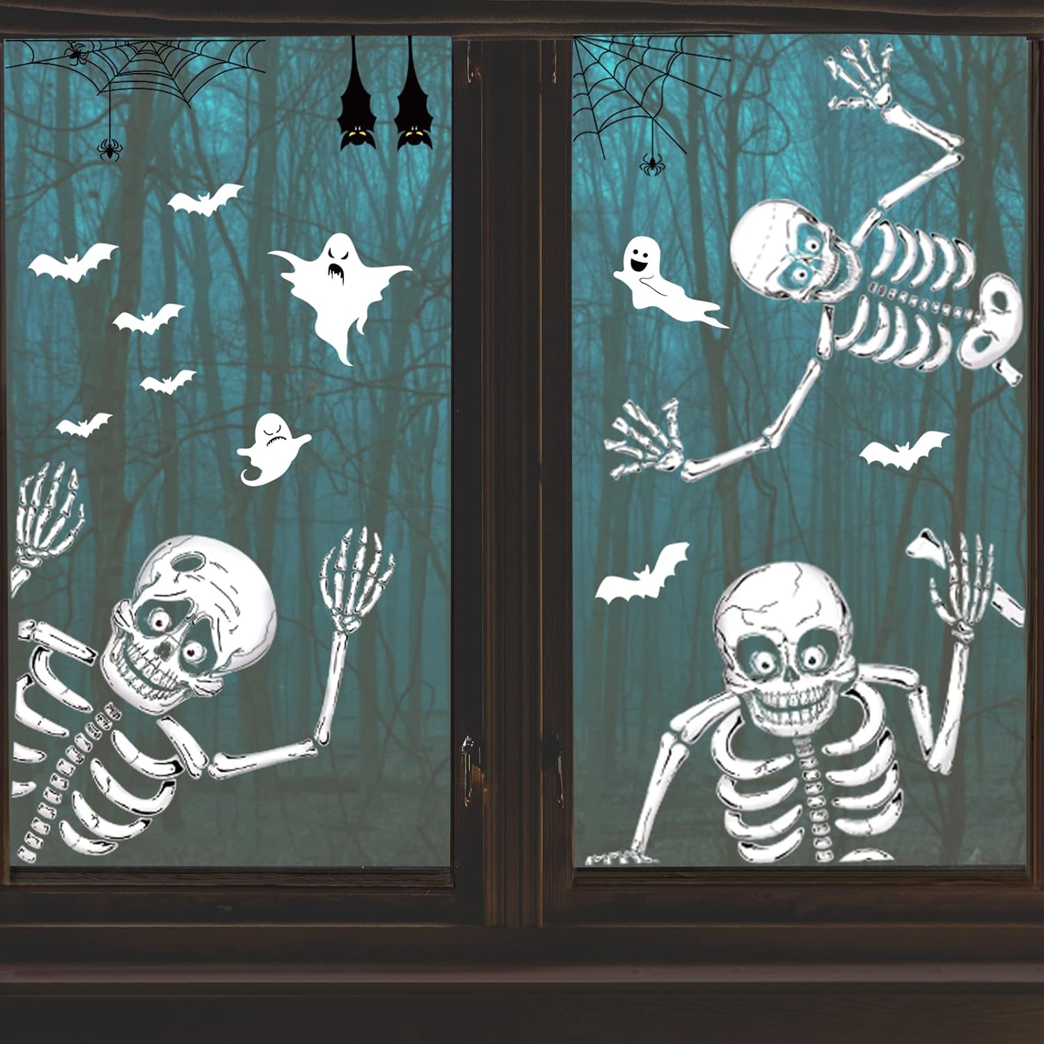 Halloween Window Clings Decor | Double-Sided, Removable Stickers for Indoor Party Decorations & Home Halloween Decor