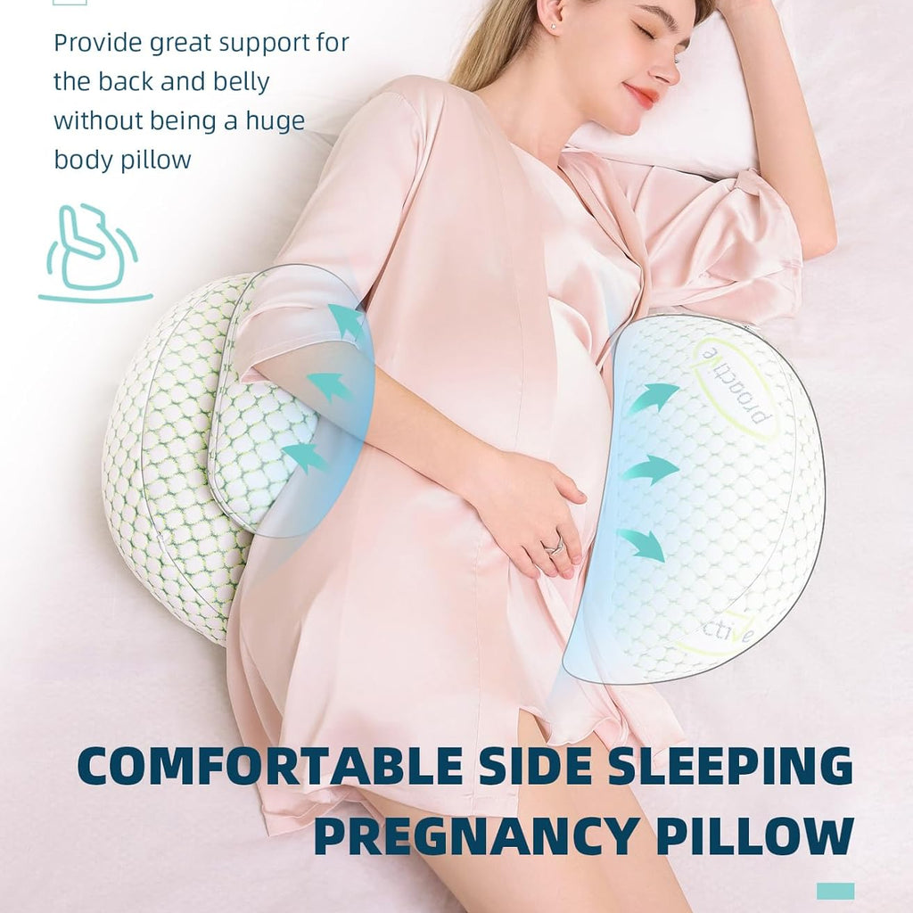 Pillow for Pregnant Women – Full Body Maternity Support for Back, Belly, Hips & Better Sleep