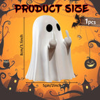 Halloween Ghost Figurine | Cute, Whimsical Decor for Tabletop Home Decoration and Unique Gifts