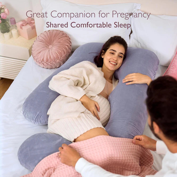 U Shaped Pregnancy Pillow | Full Body Support for Back, Legs & Belly for Pregnant Women