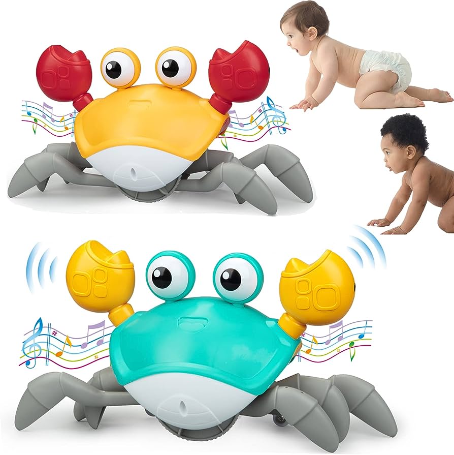 Musical Crawling Crab Toy - Interactive Baby Toy with Sound and Movement for Infants