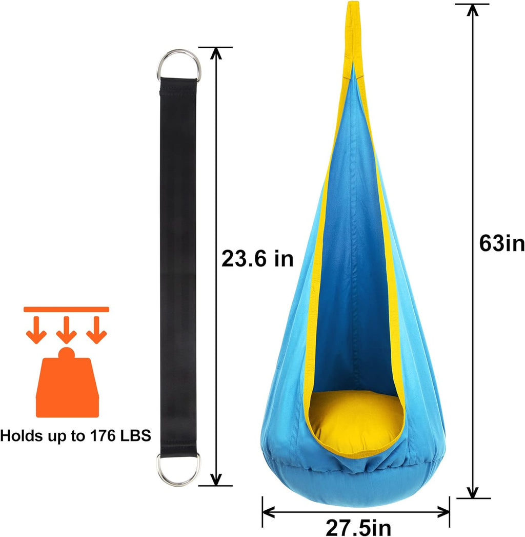 Hanging Chair Children's | Comfortable, Durable & Ideal for Indoor and Outdoor Relaxation and Play