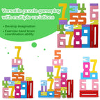 Wooden Number Stacking Blocks | Eco-Friendly, Colorful Learning Aid for Toddlers 3-5 Years