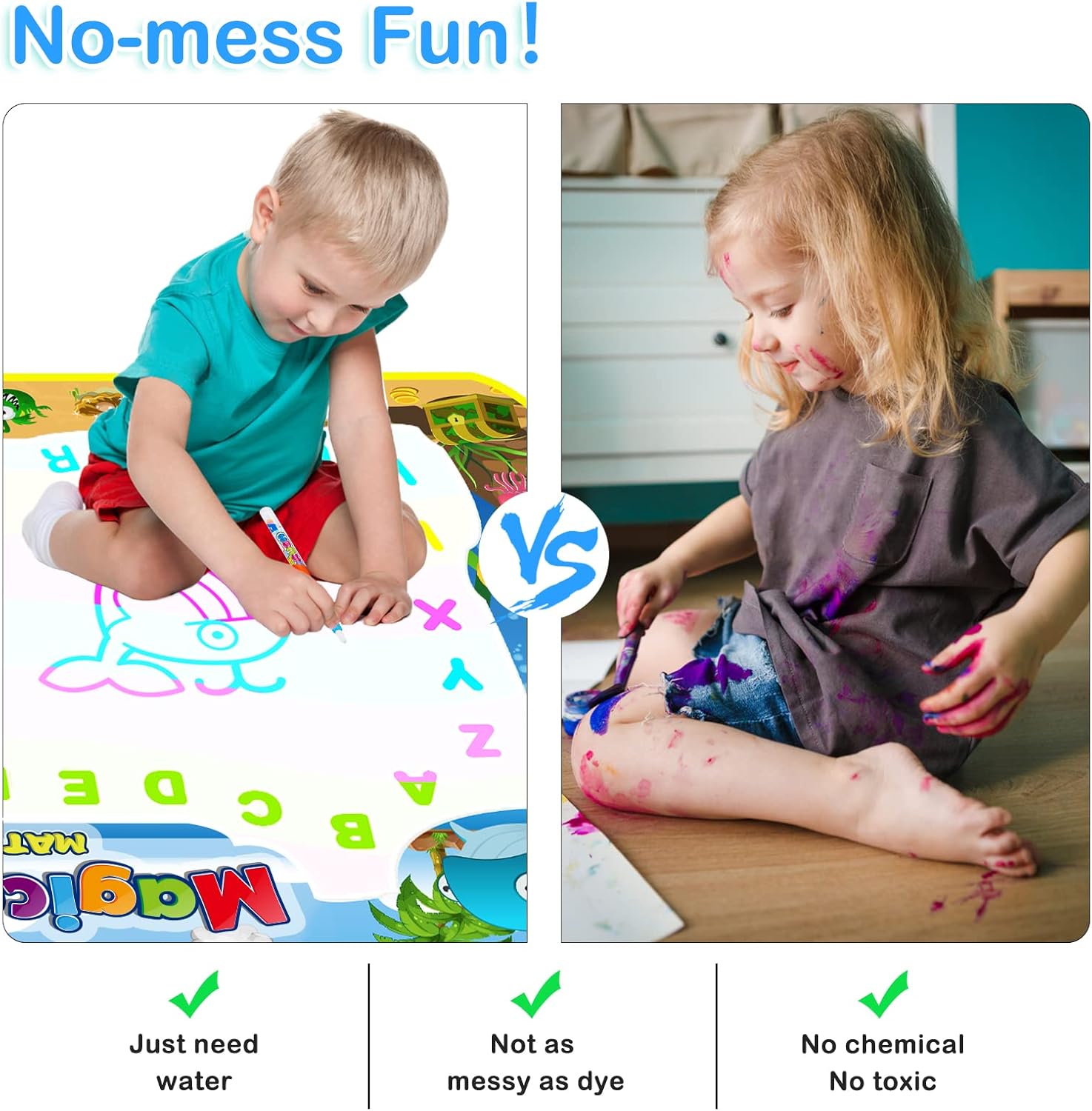 Magic Drawing Doodle Mat | Non-Toxic, Foldable & Ideal Arts and Crafts for two year olds