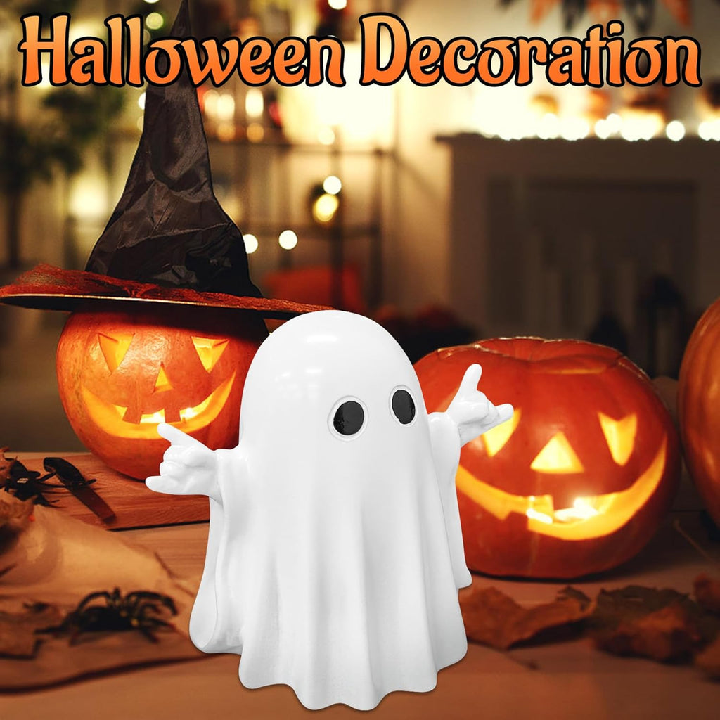 Halloween Ghost Figurine | Cute, Whimsical Decor for Tabletop Home Decoration and Unique Gifts