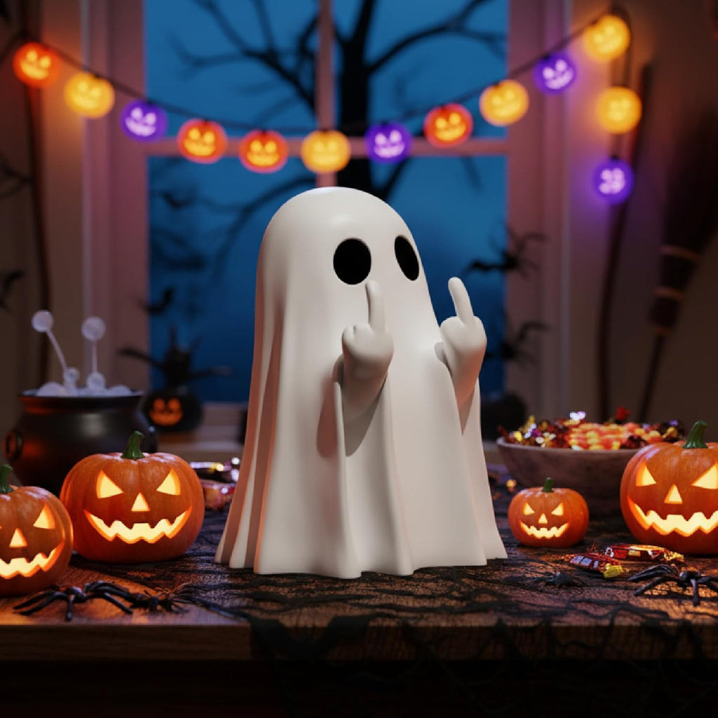 Halloween Ghost Figurine | Cute, Whimsical Decor for Tabletop Home Decoration and Unique Gifts