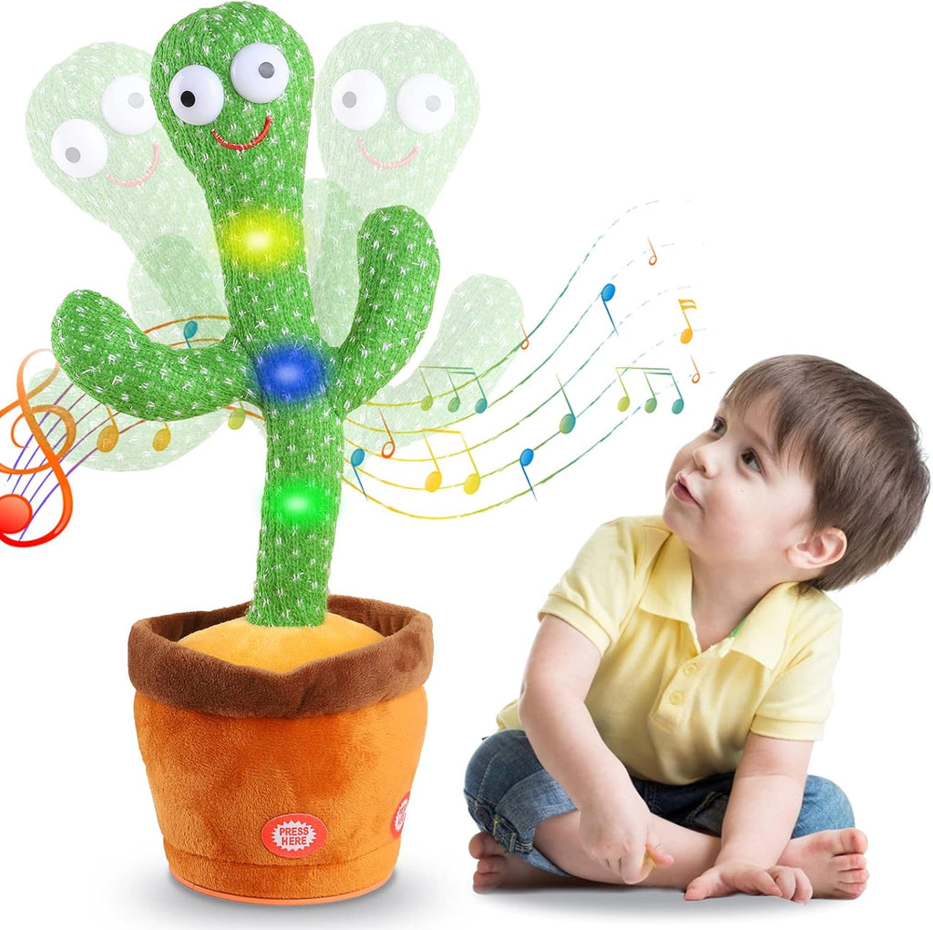 Interactive Dancing Cactus Toy | Repeats Words, Plays Music & Engages Children for Language Development and Fun
