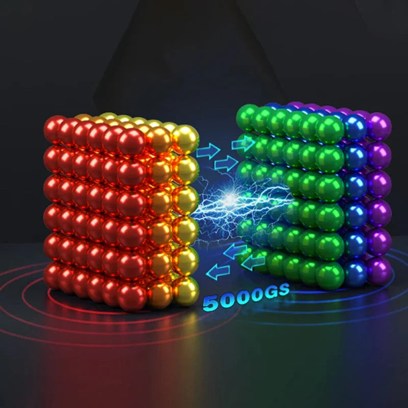 Rainbow Magnetic Play Balls | Safe, Durable & Educational Toy for Creative Development and Fine Motor Skills