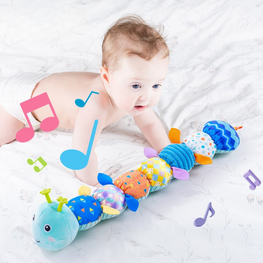 Sensory Plush Rattle Caterpillar | Soft, Musical & Ideal for Baby's Sensory Development and Playtime Fun