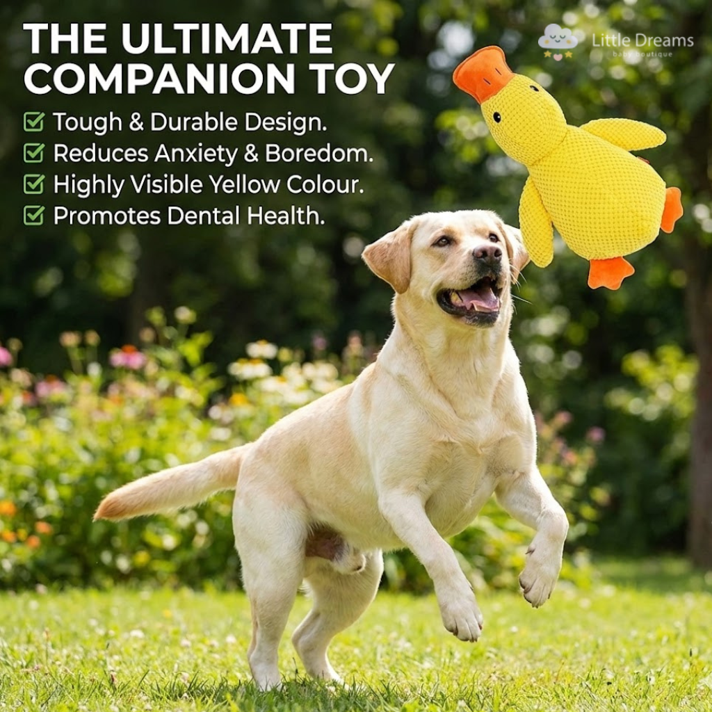 Indestructible Dog Toy Calming Duck | Stress Relief Plush