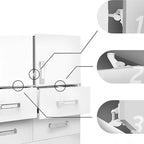 Invisible Child-Proof Cabinet Locks | 10pcs, Easy Peel & Stick Installation for Kitchen and Living Room Safety