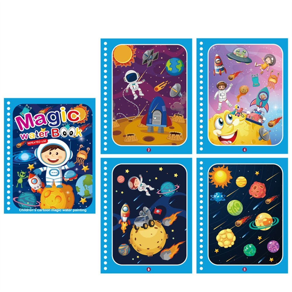 Magic Water Book -  Colour with water - Colouring book