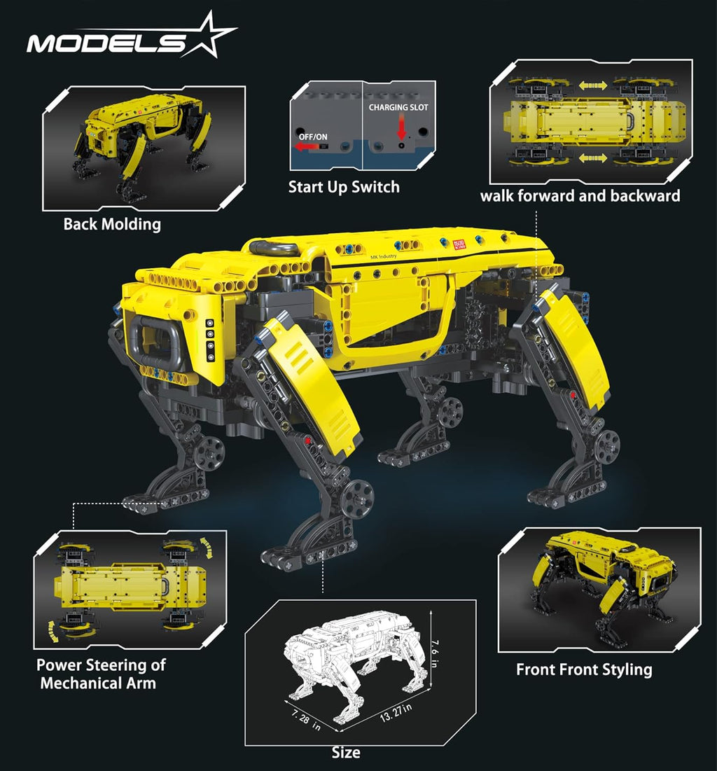 Robot Dog for Adults – Buildable Remote Control Robotic Dog Toy with 936 Pieces