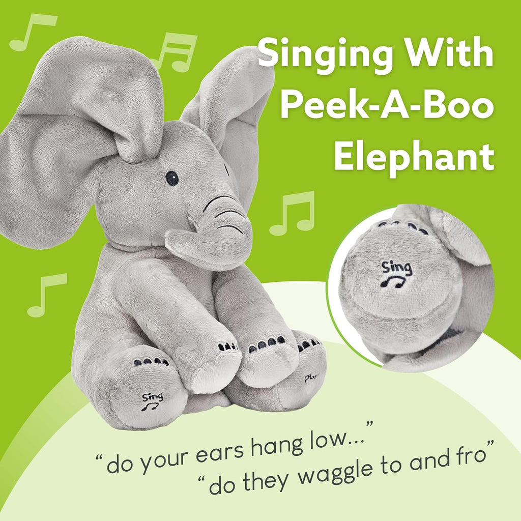 Robotic Peek a Boo Elephant Plush Toy | Interactive, Soft & Ideal for Babies and Toddlers