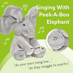 Robotic Peek a Boo Elephant Plush Toy | Interactive, Soft & Ideal for Babies and Toddlers