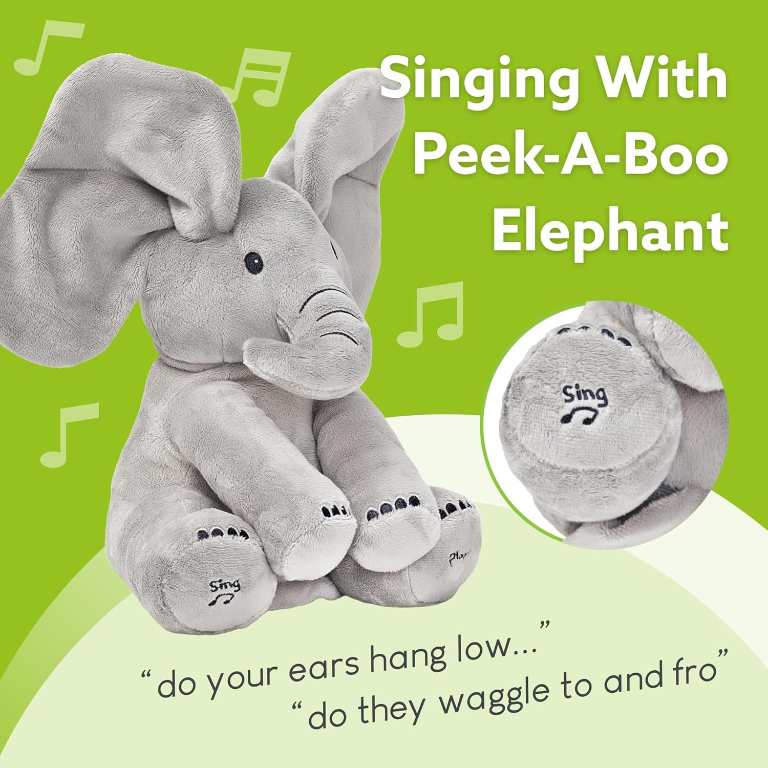 Robotic Peek a Boo Elephant Plush Toy | Interactive, Soft & Ideal for Babies and Toddlers