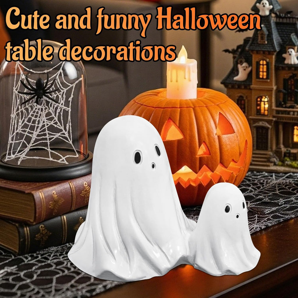 Halloween Ghost Figurine | Cute, Whimsical Decor for Tabletop Home Decoration and Unique Gifts