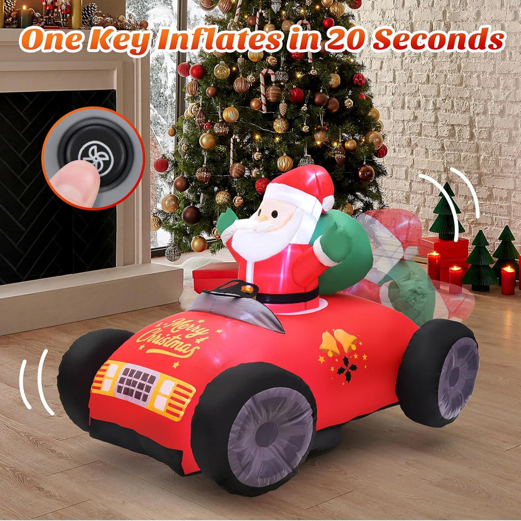 Remote Control Inflatable Santa Claus Outdoor with Auto Inflate
