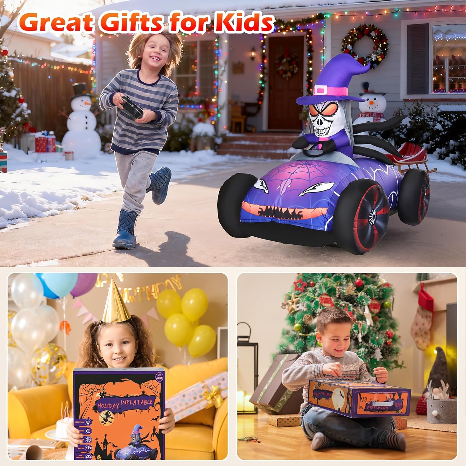 Remote Control Inflatable Santa Claus Outdoor with Auto Inflate