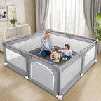 Foldable Baby Playpen for Toddlers | Breathable Mesh, Durable Oxford Fabric & Safe Indoor/Outdoor Play Space for Infants and Toddlers