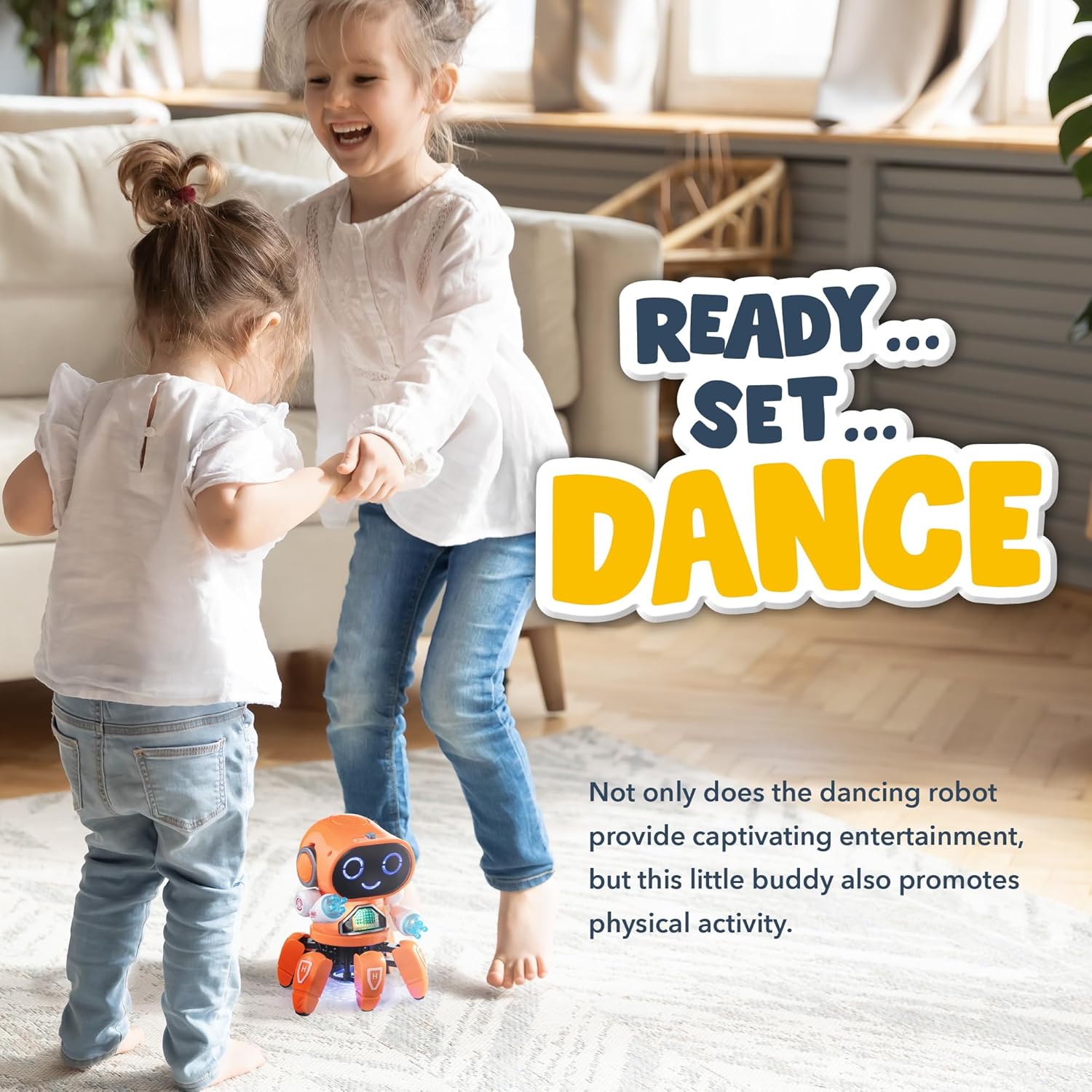 Dancing Music Robot with Colorful LED Lights | Interactive Moves for Kids Aged 1-5 Years