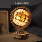 3D Wooden Globe Puzzle 3D Lamp | Creative, Educational & Fun for Kids and Adults