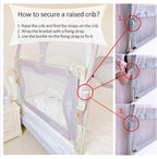 Baby Liftable Protective Side Bed | 3 in 1 Design, Portable Bed Rail for Safe Sleep at Home & Travel