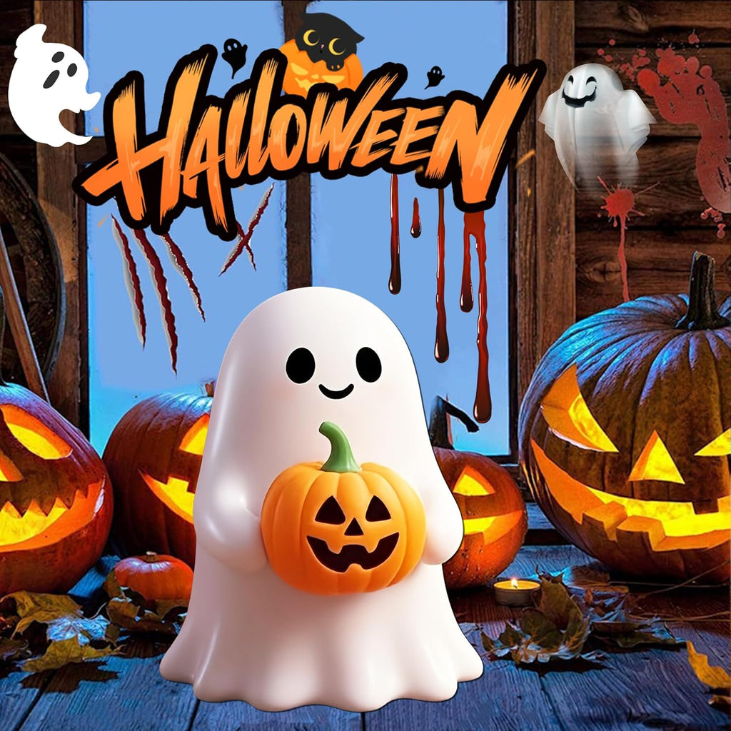Halloween Ghost Figurine | Cute, Whimsical Decor for Tabletop Home Decoration and Unique Gifts