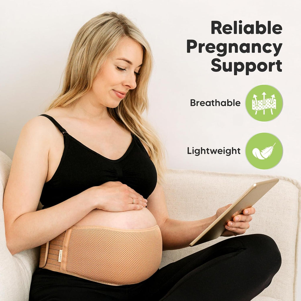 Pregnancy Support Belt for Back & Abdominal Relief – Adjustable Stomach Support for Pregnant Ladies