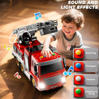 Firefighter Truck Toy for Kids – Light-Up Fire Engine with Sounds, Ladder & Rescue Accessories