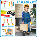 Kids Educational Wooden Tool Set – Children’s Toy Tool Station & Toolbox for Creative Building Play