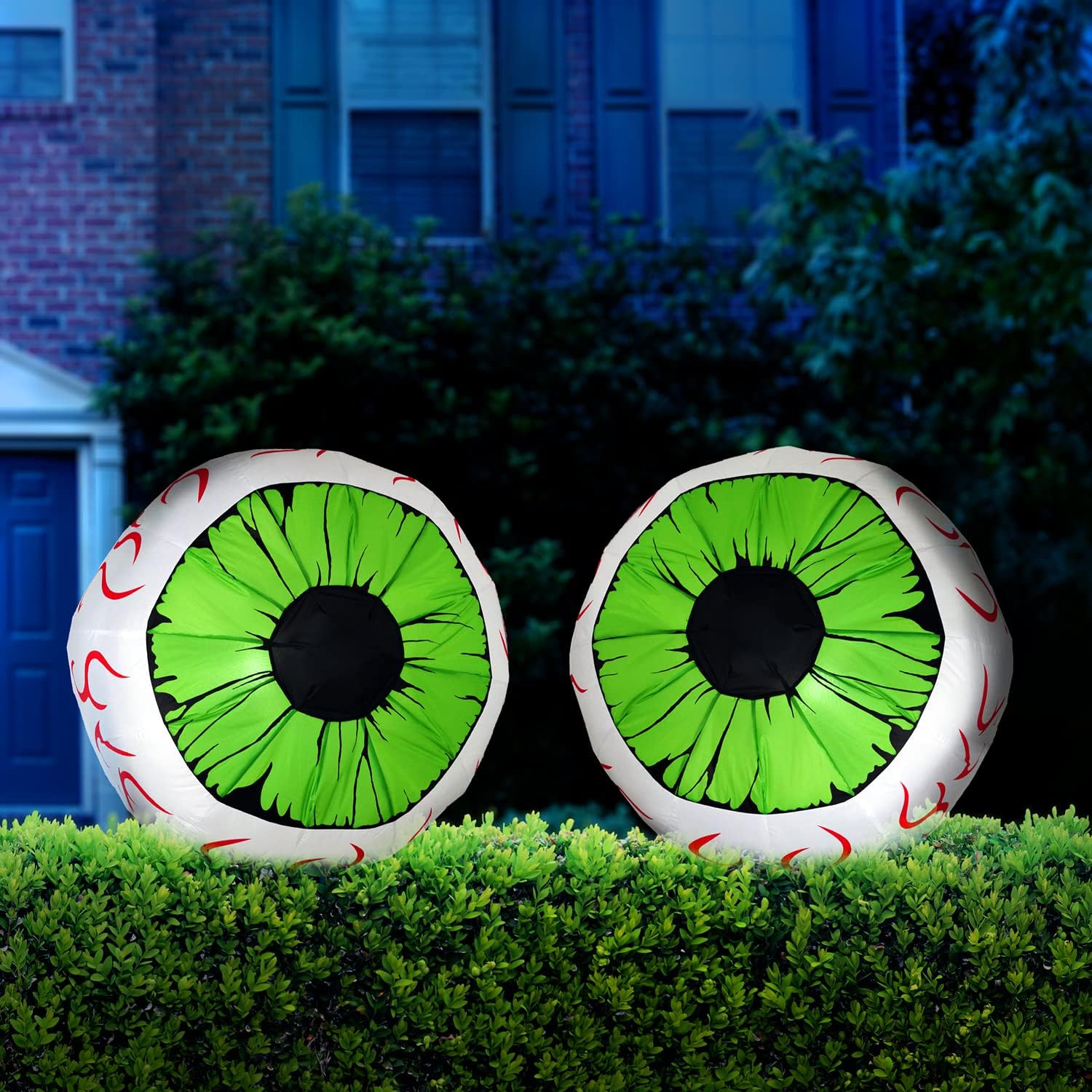 Halloween Inflatable Eyeballs | 3 Ft Light Up Decorations for Outdoor Yard & Garden Halloween Parties