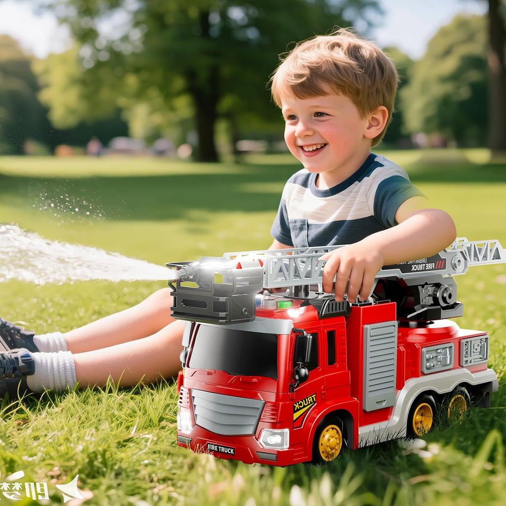 Firefighter Truck Toy for Kids – Light-Up Fire Engine with Sounds, Ladder & Rescue Accessories