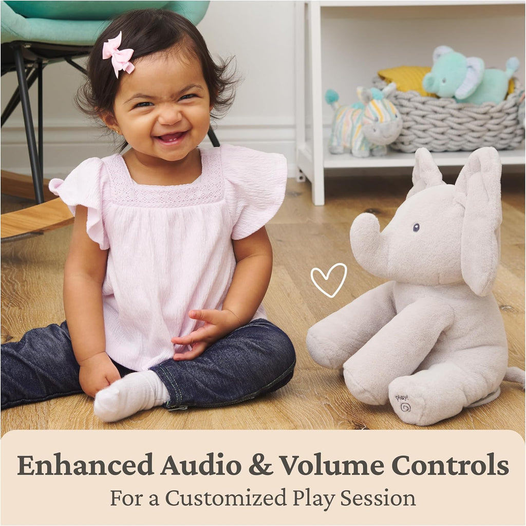 Peek-a-Boo Elephant Toy – Soft Singing & Ear-Flapping Interactive Elephant for Babies and Toddlers