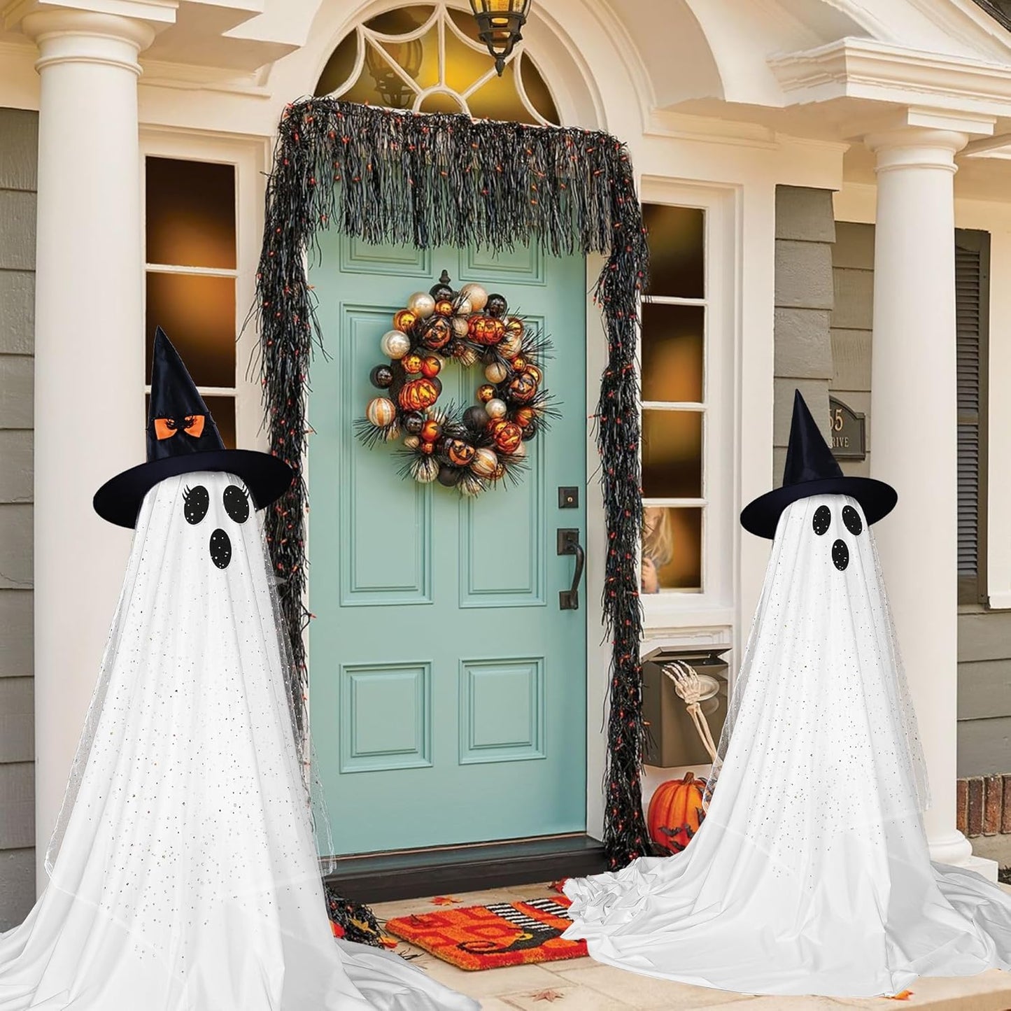 Halloween Ghost Decorations | Remote Control String Lights for Outdoor and Indoor Parties, Perfect for Yards, Gardens & Lawn Displays