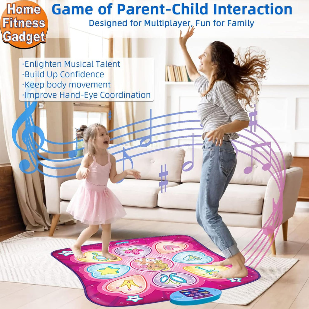 Interactive Dance Mat for Girls | Pink Musical Play Mat with Scoring Function