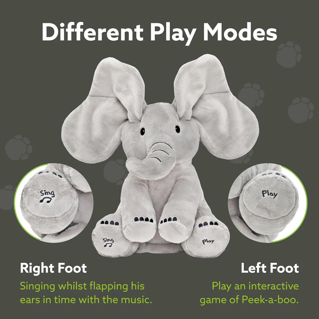 Robotic Peek a Boo Elephant Plush Toy | Interactive, Soft & Ideal for Babies and Toddlers