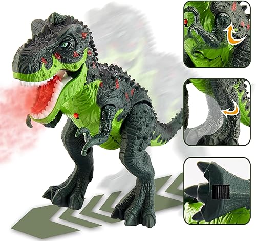 Robotic Dinosaur Toy – Interactive Dinosaur Robot with Sound, Lights & Touch-Activated Movement for Kids