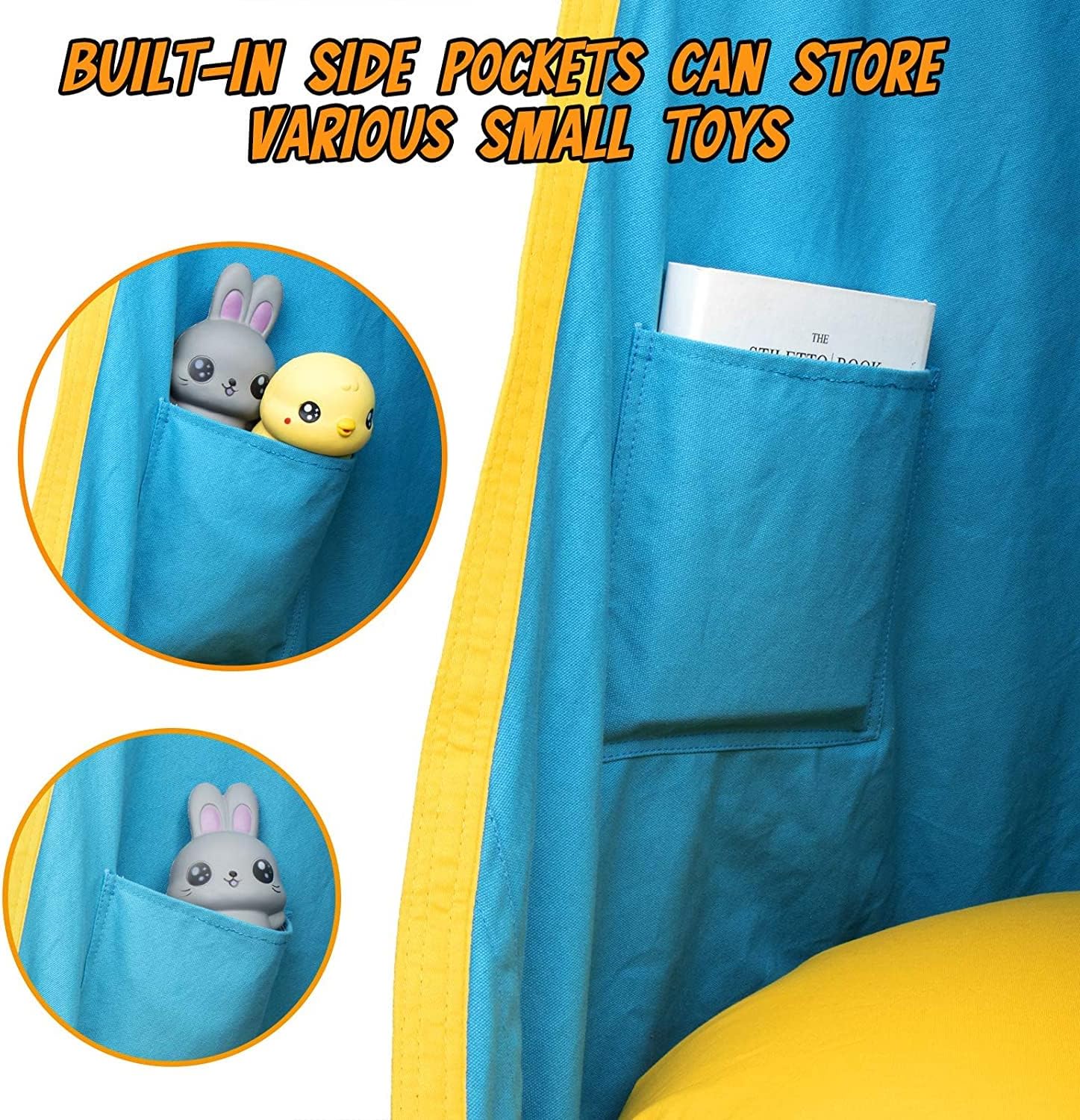 Hanging Chair Children's | Comfortable, Durable & Ideal for Indoor and Outdoor Relaxation and Play