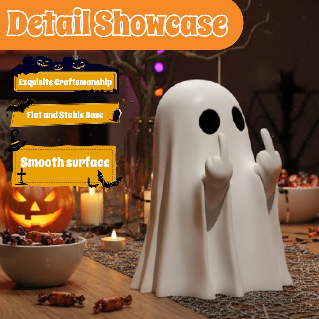 Halloween Ghost Figurine | Cute, Whimsical Decor for Tabletop Home Decoration and Unique Gifts