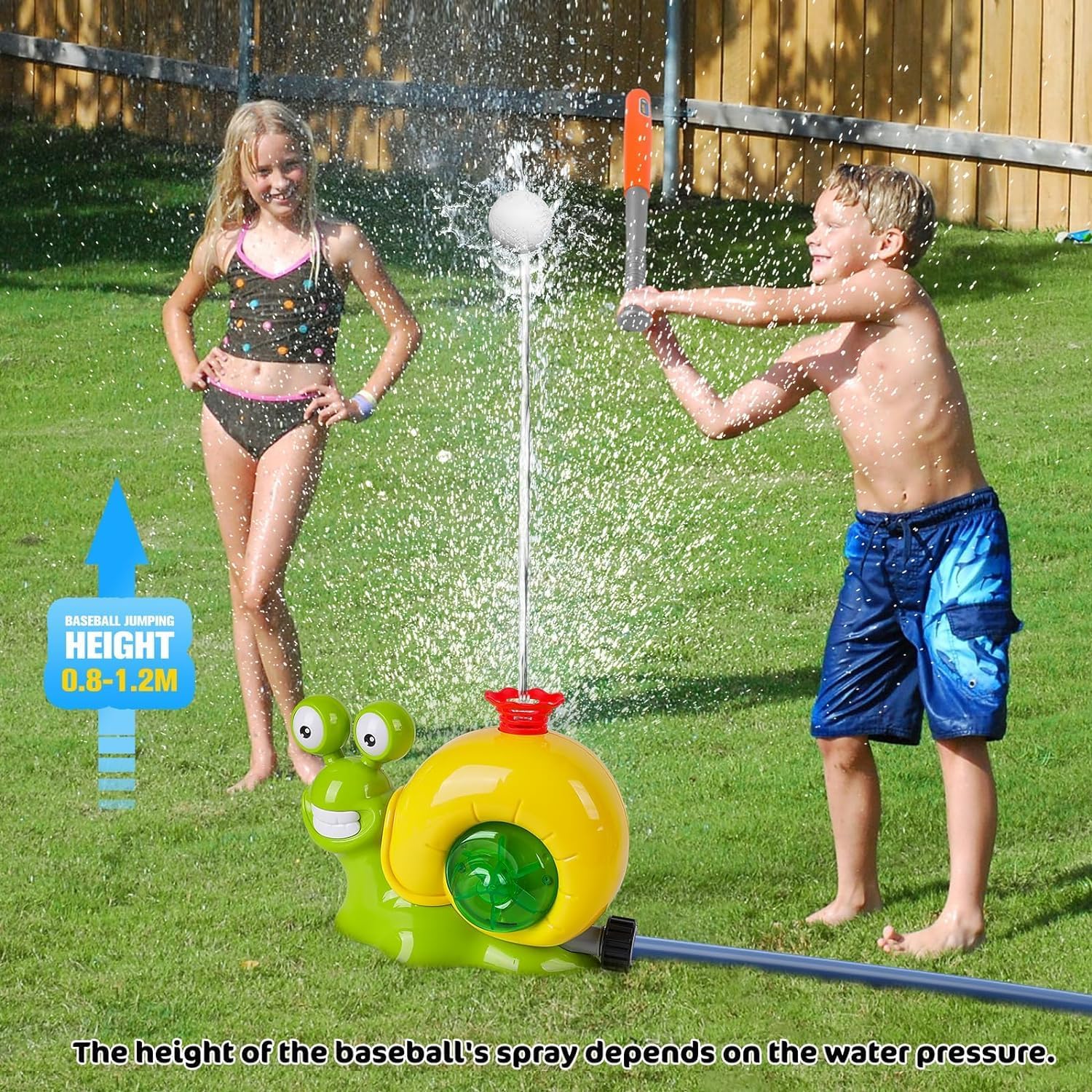 360° Rotating Water Sprinkler Baseball Toy | 2-in-1 Fun for Kids, Enhances Motor Skills & Perfect for Summer Outdoor Play