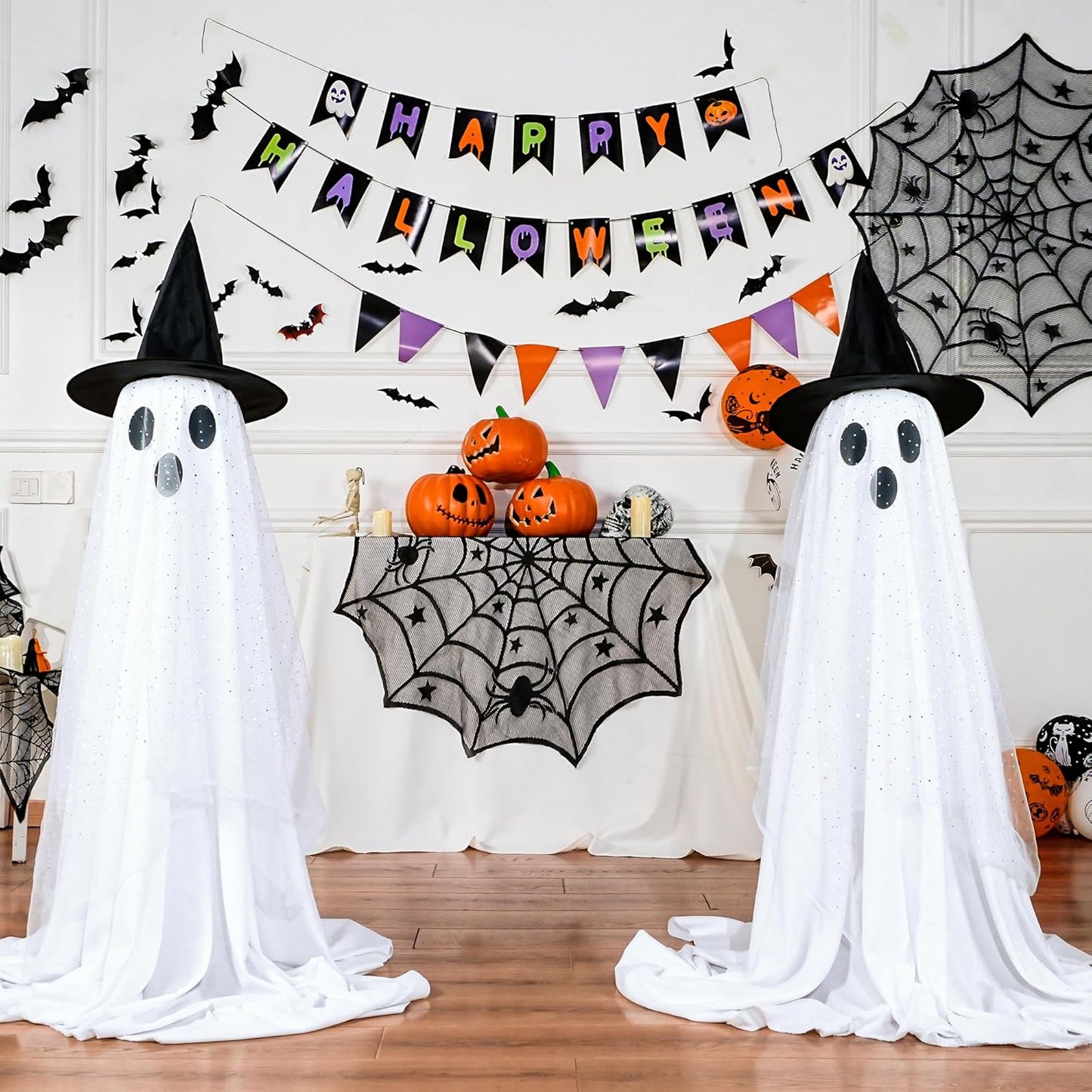 Halloween Ghost Decorations | Remote Control String Lights for Outdoor and Indoor Parties, Perfect for Yards, Gardens & Lawn Displays